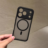 Étui de téléphone antichoc magnétique avec anneau de charge sans fil en TPU+PC mat uni pour OnePlus 13/13R/15/15R