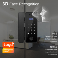 Serrure intelligente de porte en bois et en verre la plus populaire