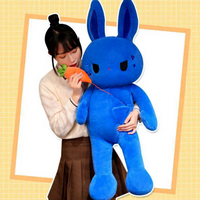 Peluche Lapin Bleu Clair Super Doux Airongle avec Rembourrage en Coton PP, Grande Taille 31cm-50cm, Cadeau de Fête Unisexe