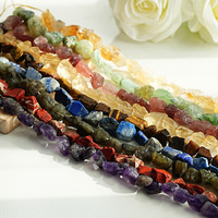 Perles en pierre brute multicolores de 8 à 13 mm, forme irrégulière, certifiées par un tiers, pour la fabrication de colliers, bracelets et bijoux faits main (vente en gros)