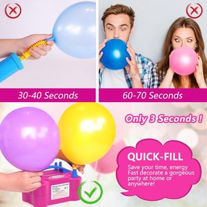 Souffleur <span class=keywords><strong>de</strong></span> ballons électrique portable, pompe à air pour ballons, double buse, rose rouge, 110V 600W, <span class=keywords><strong>gonfleur</strong></span> <span class=keywords><strong>de</strong></span> ballons pour décorations <span class=keywords><strong>de</strong></span> fête - Product Image 5