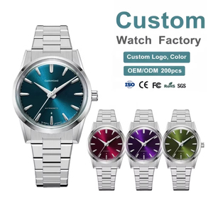 นาฬิกาอัตโนมัติ Sellita SW200-1 สายเหล็กกันแม่เหล็ก กระจกแซฟไฟร์ ไม่มีวันที่ มาตรฐาน CE RoHS FCC รับทำโลโก้ตามสั่ง โรงงาน OEM ODM - Product Image 1