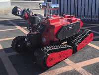 Robot de lutte contre les incendies électrique RC 4x4 antidéflagrant à chenilles en caoutchouc, canon à eau 100L/S, autonomie 4h, Shandong Guoxing Intelligent