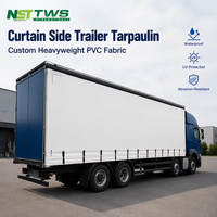 Bâche imperméable de tissu enduit de PVC protégé contre les UV du service personnalisé 750gsm 900gsm pour la remorque latérale de rideau