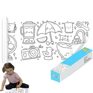 Coloring Roll Huge Sticky Drawing Paper Roll For Toddler Preschool Drawing Paper With Colored Pencils For Painting Graffiti