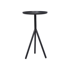 <b>Round</b> Custom Style Coffee <b>Table</b> with Black Metal Storage Iron <b>Tray</b> for Indoor and Outdoor Use for Bar Application - Product Image 3