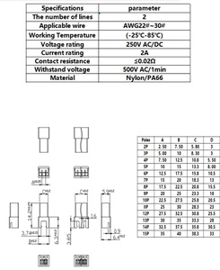 ขั้วต่อแบบมีพื้นที่เว้นระยะ 2.5 มม. XH พร้อมปลอกยาง+ตัวเรือนกันน้ำ แบบตัวผู้/ตัวเมีย สำหรับสายเคเบิล ขั้วต่อแบบพินเฮดเดอร์ ตัวเรือนสำหรับเชื่อมต่ออุปกรณ์ยานยนต์ - Product Image 3