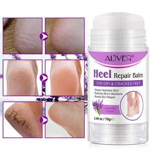 ALIVER Soin des pieds naturel biologique Crème réparatrice du talon Hydratation intensive Anti-fissure Peeling Enlèvement de la peau morte Baume réparateur du talon - Product Image 3