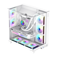 Boîtier PC Gaming GAMEMAX-Infinity Plus Moyenne Tour ATX avec Ventilateurs ARGB 120 mm, Support Radiateur 360 mm et Châssis Double Chambre