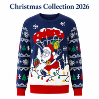 Pull de Noël personnalisé en tricot, pull de fête, pull d'hiver festif, logo OEM