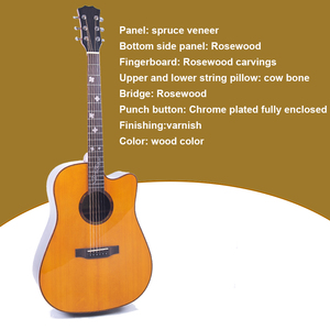 <span class=keywords><strong>Guitare</strong></span> acoustique de marque Paisen, placage d'épicéa, couleur bois, instrument de <span class=keywords><strong>guitare</strong></span> de 41 pouces en vente - Product Image 5