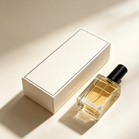 Emballage de parfum personnalisé en gros, boîte magnétique carrée en papier kraft écologique pour cosmétiques, design avec estampage à chaud doré 2 mm