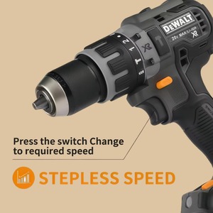 Kit Combinado de Taladro y Atornillador Inalámbrico <span class=keywords><strong>McLaren</strong></span> Edition 18V con Motor sin Escobillas para Mejoras del Hogar y Aplicaciones de Perforación - Product Image 4