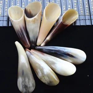 Longue paire écologique en corne de buffle, texture lisse, style animal marin, pour projets d'artisanat, décoration personnalisée, souvenirs et objets de collection - Product Image 4