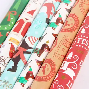 2022 hot sale new design christmas gift wrapping paper rolls Wholesale christmas wrapping paper