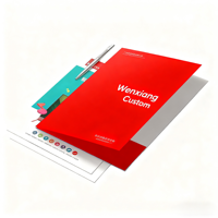 Brochure d'entreprise personnalisée A4 Marque Wenxiang, conception de proposition sur une page, dorée, imprimée offset, papier couché, plastifiée, pliée
