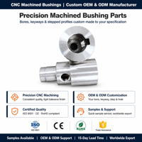 Arbre usiné CNC de haute précision avec gorge et alésage, en acier et alliage d'aluminium, pièces OEM personnalisées pour l'automatisation