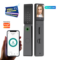 Serrure Intelligente avec Batterie au Lithium 4200mAh, Étanche IP66, Reconnaissance Faciale 3D, Interphone Vidéo WiFi, Sécurité Tuya