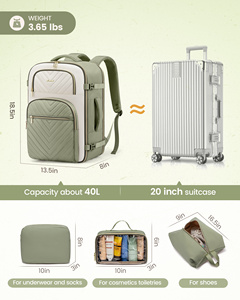 LOVEVOOK 17 "bagaglio a mano zaino da viaggio di alta qualità bagaglio leggero <span class=keywords><strong>valigia</strong></span> con 3 cubetti di imballaggio impermeabile borsa da viaggio - Product Image 5