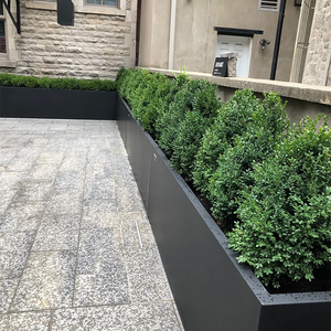 Maceta <span class=keywords><strong>Rectangular</strong></span> de Metal grande de gama <span class=keywords><strong>alta</strong></span>, caja de maceta para plantas, jardinería, polvo recubierto, maceta de Patio de flores de Metal grande de larga duración - Product Image 5