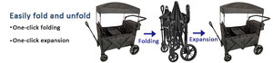 Jxb gấp vườn giỏ hàng bé pram <span class=keywords><strong>Buggy</strong></span> Xe đẩy Wagon với dây an toàn cho trẻ sơ sinh - Product Image 3