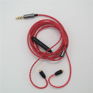 Tri Color Twisted Audio Cable With Mmcx Interface Volume <b>Control</b> For Se215 Se846 Se535 120Cm Nylon <b>Wire</b> - Product Image 5