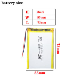 Sel Baterai Polimer Lithium Lipo Isi Ulang 3.7v 305573 1800mah - Product Image 2