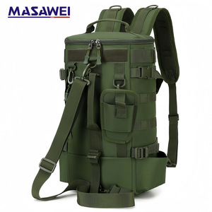 Masawei Tactical <b>Backpack</b> Large Capacity Outdoor Hiking Fishing Gear Bag Green Unisex Mountaineering <b>Backpack</b> With Zipper - Product Image 1