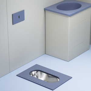 Inodoro de Acero Inoxidable con Silicona Anticolisión, Antivandálico, Desodorante y con Sello de Agua para Instalaciones Públicas de Alta Seguridad - Product Image 2