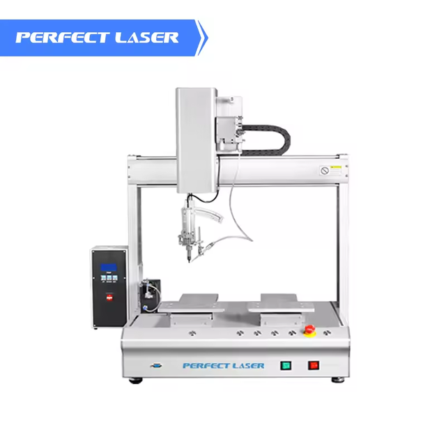 For Laser-5 Axis Fiber Laser 100W Desktop Single Head Double Station Wire PCB USB Soldering Robot Automatic Welding Machine