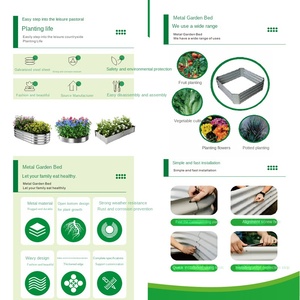 Vườn giường kim loại hoa máng Rau giường cây giống Hộp trồng chậu trồng cây giường Rau giường trồng Hộp nguồn nhà máy - Product Image 3