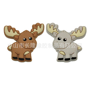 Silicone Baby Teether Beads Moose Shape Food Grade For Infants 3 Months Plus Unisex <b>Soft</b> <b>Toy</b> DIY Accessories - Product Image 4