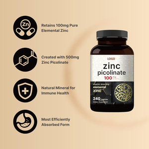 <span class=keywords><strong>Zinc</strong></span> <span class=keywords><strong>Picolinate</strong></span> Haute Puissance 100mg - Forme Biodisponible <span class=keywords><strong>de</strong></span> <span class=keywords><strong>Zinc</strong></span> pour le Soutien Immunitaire et la Santé <span class=keywords><strong>de</strong></span> la Peau, Sans OGM, Capsules Végétaliennes Sans Gluten pour Adultes - Product Image 3