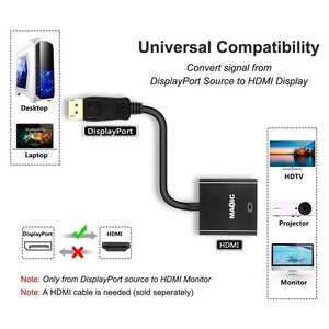 Khuyến Mãi Bộ Chuyển Đổi Displayport Sang HDMI 15Cm 1080P Bộ Chuyển Đổi DP Sang HDMI HD Dây Mạ Vàng Đầu Đực Sang Đầu Cái Bộ Chuyển Đổi DP Sang HDMI - Product Image 3