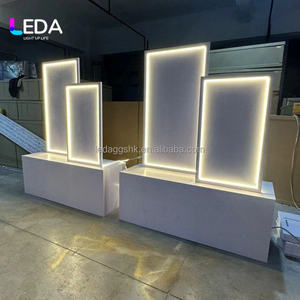 LEDA New Arrival Simple Custom <b>Wedding</b> Events Guests Seating Chart Backdrop Panel Acrylic LED Light Decorative Welcome Sign - Product Image 6