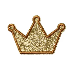 Crown Sắt Nhỏ Trên Truyền Nhiệt Đính Vá Thêu Logo Long Lanh Cho Mũ