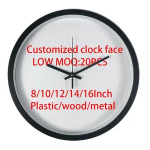 MDF Wood Blank Customized Colorful Wall Clock