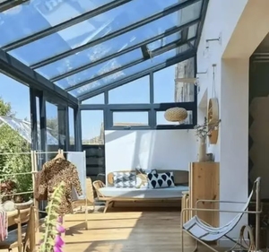 Kit de fenêtre de toit en verre avec cadre en aluminium pour véranda, extension de maison, patio, cabane - Product Image 1