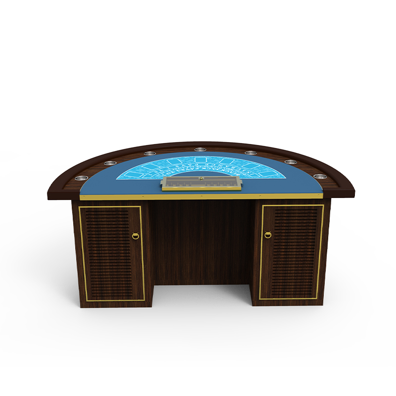 Высококачественный полукруглая деревянная подставка для покерного стола с стальной педалью YH