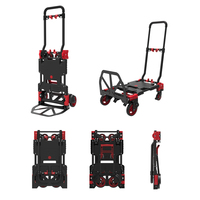 Chariot à main pliable en aluminium robuste à quatre roues, chariot utilitaire pour le transport de marchandises, le stockage et l'utilisation industrielle