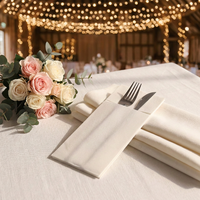 Serviettes en papier Airlaid Premium effet lin, épaisses, pliées en poche, pour mariages de luxe, événements, hôtels, super absorbantes et douces