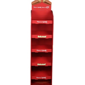 Wholesale Custom for PP Corrugated Plastic Retail Store <b>Display</b> Stand Candy Food Floor Cardboard Cutting <b>Hook</b> for Supermarket - Product Image 1