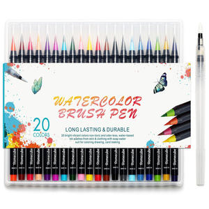 Ensemble de 20+1 stylos pinceaux aquarelles mélangables avec bloc de dessin - Product Image 4