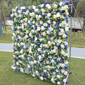 ผนังดอกไม้สีขาวและใบไม้สีเขียว แผงดอกไม้ธรรมชาติ สไตล์สดชื่น สำหรับฉากหลังถ่ายรูปงานแต่งงาน - Product Image 5