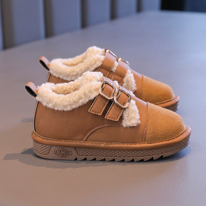 Chaussures en fourrure pour filles, à la mode et mignonnes, nouveaux styles d'automne et d'hiver, chaussures rétro chaudes, chaussures plates décontractées - Product Image 2