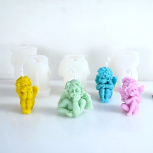 Molde de Silicona 3D con Forma de Ángel para Velas Aromáticas, 5 Estilos, para Decoración del Hogar - Product Image 1