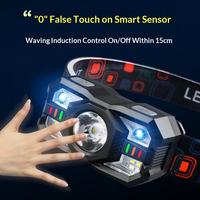 Lampe frontale multifonctionnelle portable rechargeable 5W LED en ABS pour camping en extérieur et pêche nocturne, double mode avec interrupteur indépendant