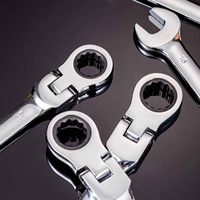 Jeu de clés à cliquet flexibles 12 pièces 8-19 mm – Clé combinée à cliquet à tête flexible métrique