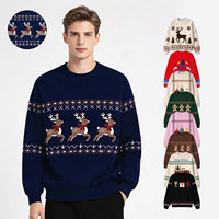 Sweat-shirt de Noël moche et amusant à col rond pour homme – Hoodie essentiel personnalisé à manches longues, style décontracté, chaleur hivernale pour la maison
