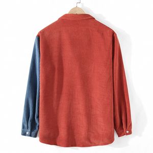 Soldes de liquidation Chemise en velours côtelé pour homme - Haut décontracté à manches longues printemps/automne avec poche en <span class=keywords><strong>patchwork</strong></span> (Vêtement de qualité tendance) - Product Image 2